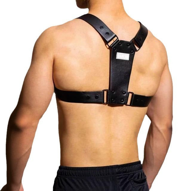 Leather Chest Muscle Abdominal Muscle Binding Shoulder Strap